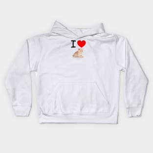 I HEART CUTE FLUFFY TABBY KITTEN Kids Hoodie